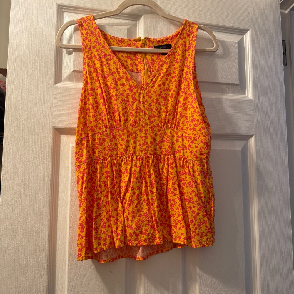 J. Crew Floral peplum Top size 2